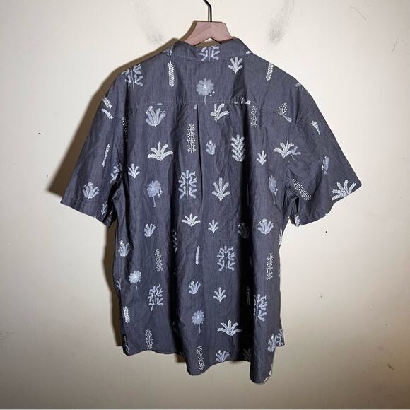 PRANA mens short sleeve lightweight succulent print button up XXL - Picture 6 of 6